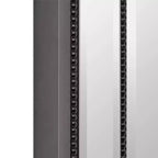 Armoire à pharmacie avec miroir de 22"x30", élégante, brossée noire, au design épuré, avec perles