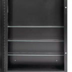 Armoire à pharmacie avec miroir de 22"x30", élégante, brossée noire, au design épuré, avec perles