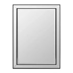 Armoire à pharmacie avec miroir de 22"x30", élégante, brossée noire, au design épuré, avec perles