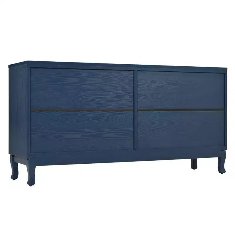 59 Sideboard Buffet Cabinet, Wood Storage Cabinet with Adjustable Shelf, Four Door Coffee Bar Cabinet, Console Cabinet for Living Room Hallway