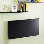 Bureau d'ordinateur mural flottant, gain de place, pour bureau à domicile ou étude, noir