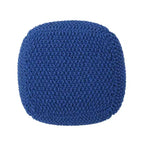 Pouf carré en maille de coton moderne