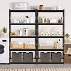 Heavy Duty Storage Shelves - 5-Tier Adjustable Metal Shelving Unit for Garage, Basement & Pantry Organization