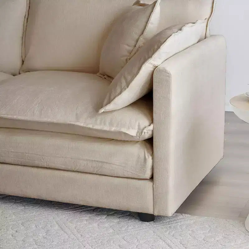 3 Piece Sofa with Arm Pillows and Toss Pillows Sofa Include 2 Piece of Arm Chair and One 2 Seat Sofa Green Chenille