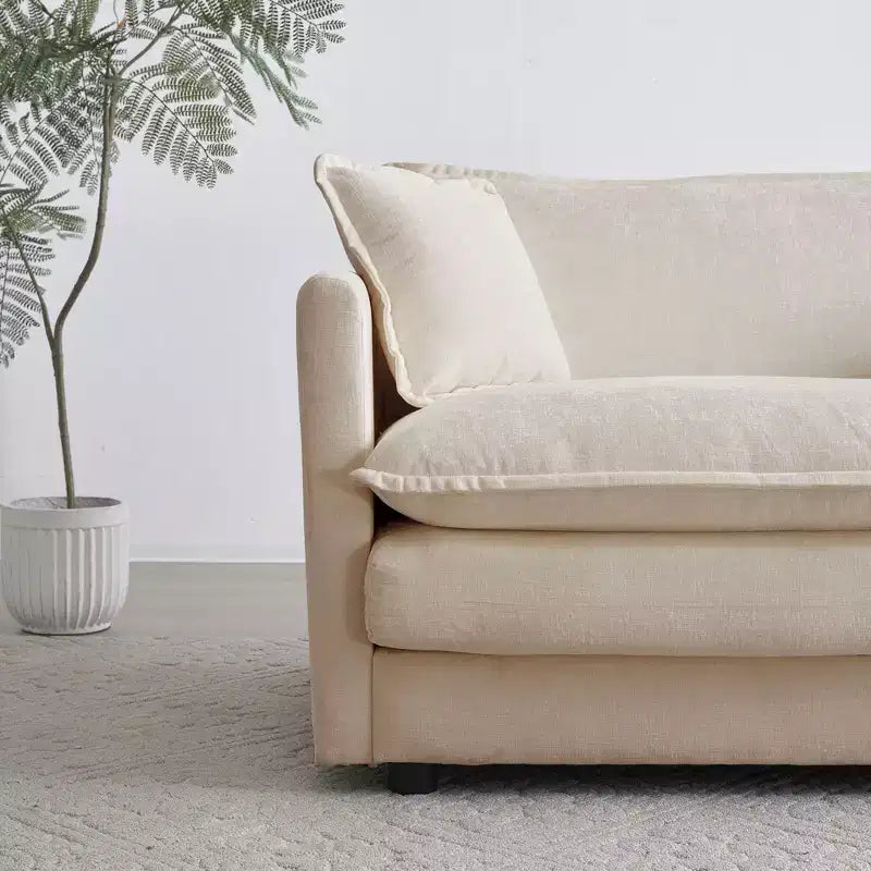 3 Piece Sofa with Arm Pillows and Toss Pillows Sofa Include 2 Piece of Arm Chair and One 2 Seat Sofa Green Chenille