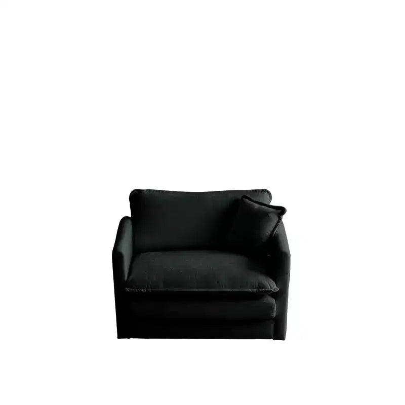 3 Piece Sofa with Arm Pillows and Toss Pillows Sofa Include 2 Piece of Arm Chair and One 2 Seat Sofa Green Chenille