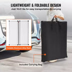 Comptoir de promotion, Table podium portable pour salon professionnel, 30.91 x 14.96 x 71.46, Stand d'exposition avec paroi, Blanc