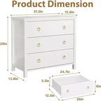Commode large et moderne avec tiroirs, commodes en bois autoportantes pour chambre à coucher, chambre d'enfant, salon, blanc