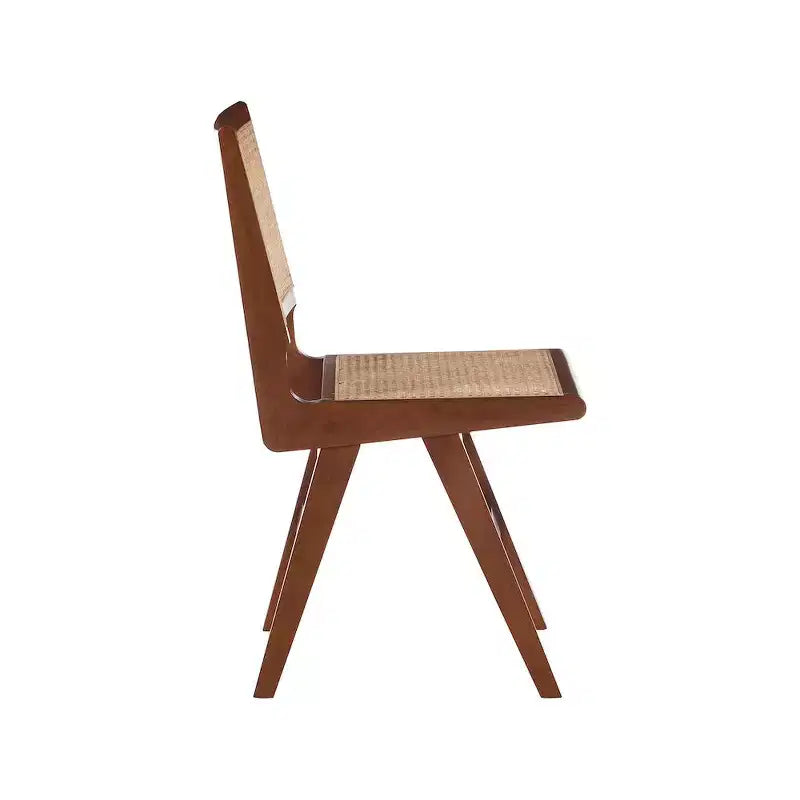 Walnut Wood Dining Side Chair, of 2