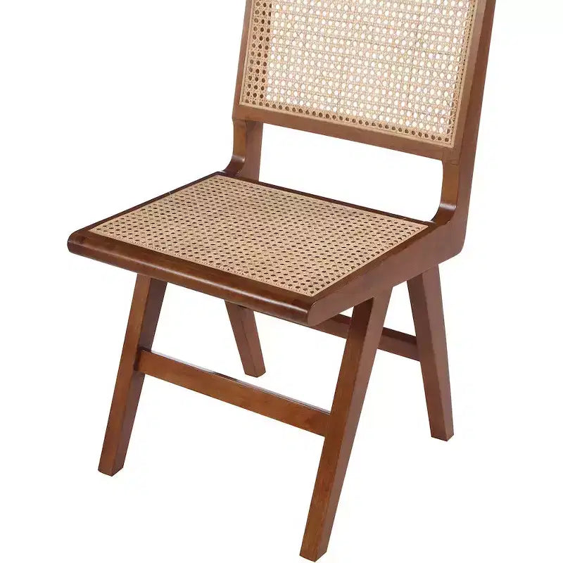 Walnut Wood Dining Side Chair, of 2