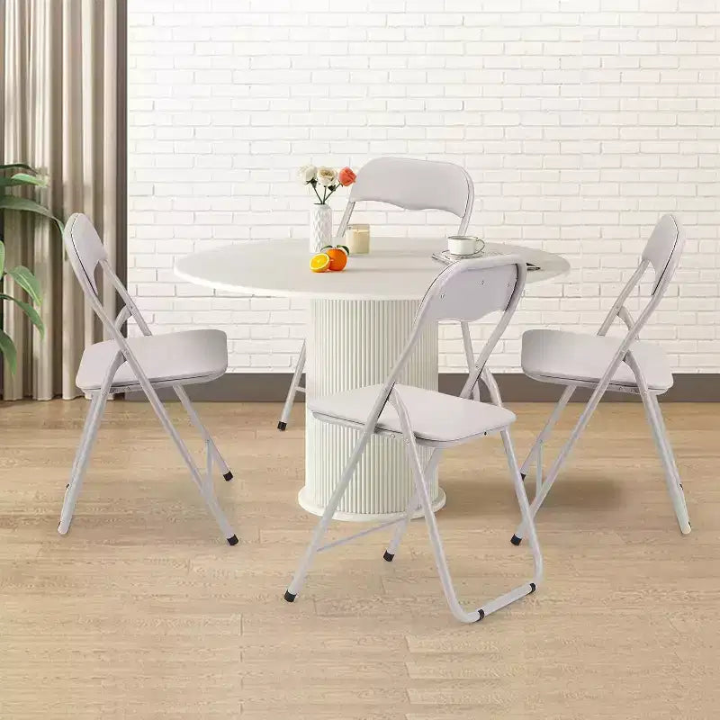 Folding Chairs with Cushion, Outdoor & Indoor Event Portable Metal Folding Chairs with Non-Slip Feet Pads Stackable Chairs
