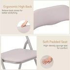 Chaises pliantes avec coussin, chaises pliantes portables en métal pour événements extérieurs et intérieurs avec patins antidérapants Chaises empilables