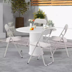 Chaises pliantes avec coussin, chaises pliantes portables en métal pour événements extérieurs et intérieurs avec patins antidérapants Chaises empilables