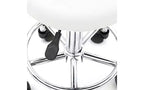 Tabouret de bar pivotant 34 - Tabouret chromé rotatif à 360° avec assise en cuir PU pour salon, cuisine et décoration intérieure