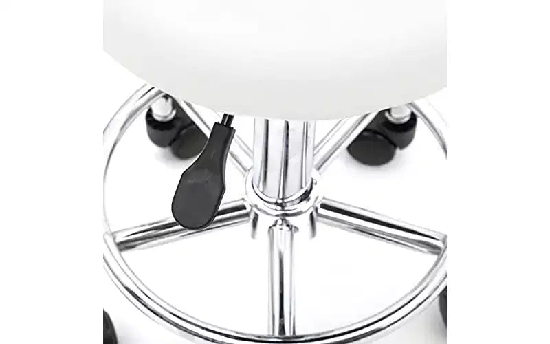 34 Swivel Bar Stool - 360 Rotating Chrome Stool with PU Leather Seat for Salon, Kitchen & Home Deco
