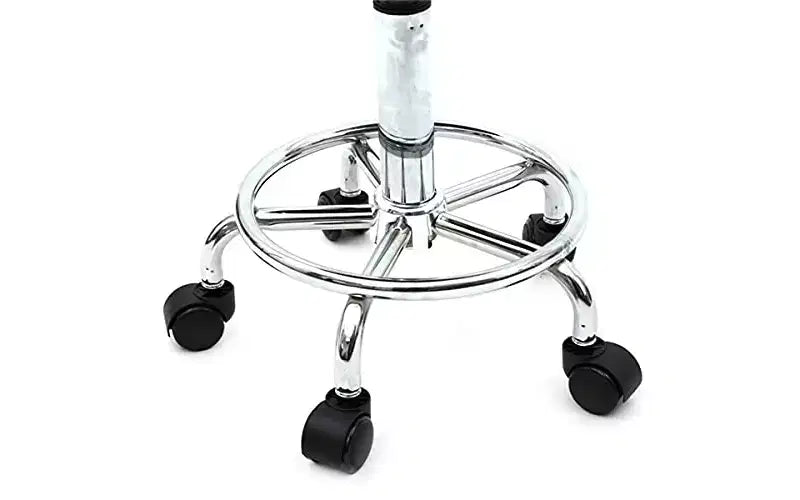 34 Swivel Bar Stool - 360 Rotating Chrome Stool with PU Leather Seat for Salon, Kitchen & Home Deco