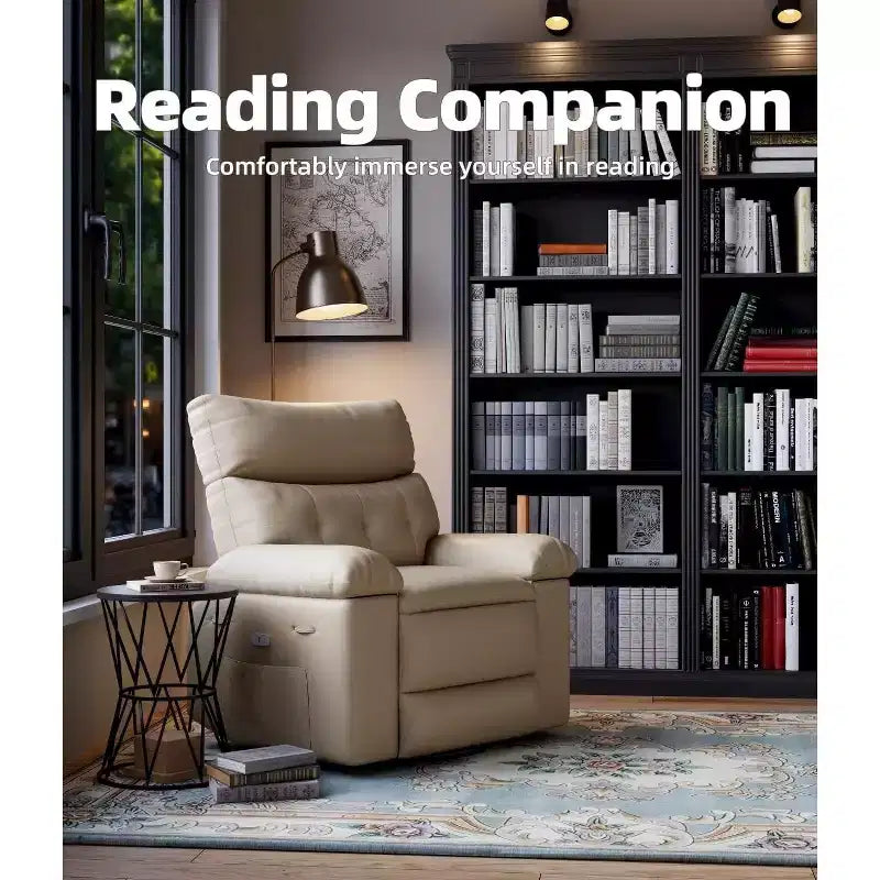 Oversized Power Recliner Chair with 360 Swivel, Massage & Heat