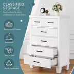 Commode de Chambre à Coucher avec 6 Tiroirs, Grande Commode Haute de 45 Po avec Rangement, Grande Commode pour Placard, Meuble de Rangement en Bois pour Entrée