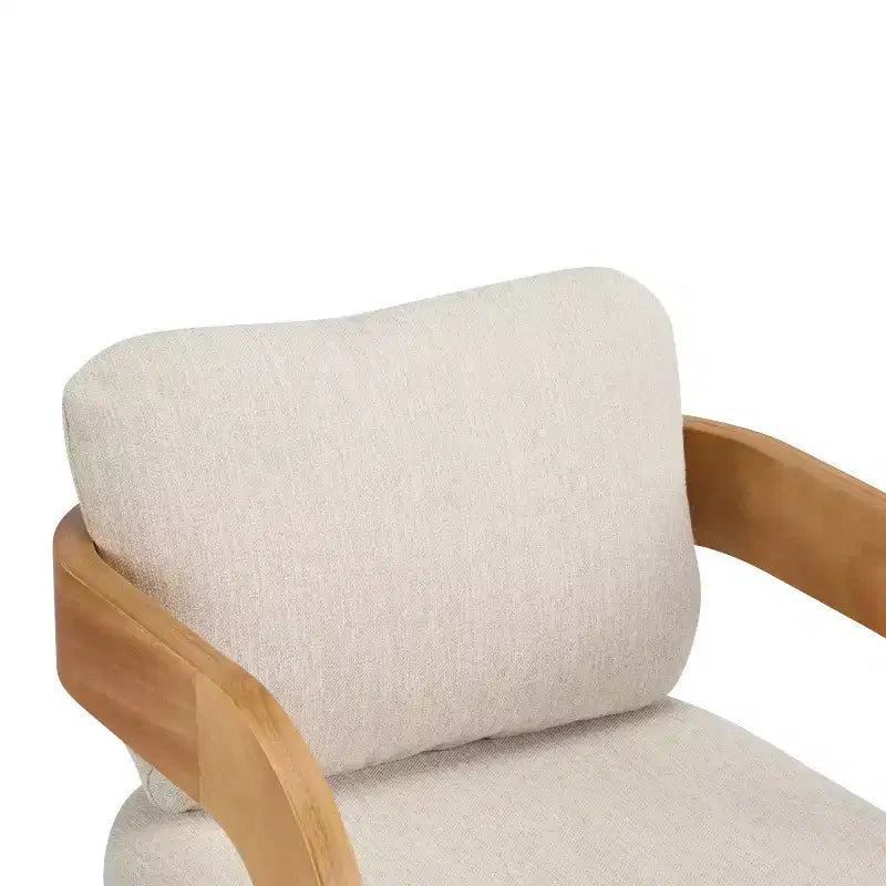 Modern Dining Chairs with Pillow Back of 2, Solid Wood Frame, Fabric Armchairs Kitchen Side Chairs for Living/Dining Room