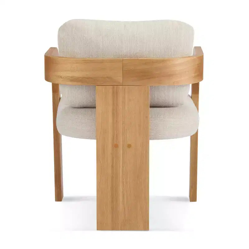Modern Dining Chairs with Pillow Back of 2, Solid Wood Frame, Fabric Armchairs Kitchen Side Chairs for Living/Dining Room