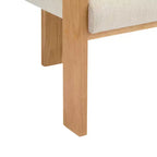 Chaises de salle à manger modernes avec dossier coussiné (lot de 2), cadre en bois massif, fauteuils en tissu pour salon/salle à manger