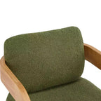 Chaises de salle à manger modernes avec dossier coussiné (lot de 2), cadre en bois massif, fauteuils en tissu pour salon/salle à manger