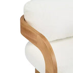 Chaises de salle à manger modernes avec dossier coussiné (lot de 2), cadre en bois massif, fauteuils en tissu pour salon/salle à manger