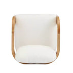 Chaises de salle à manger modernes avec dossier coussiné (lot de 2), cadre en bois massif, fauteuils en tissu pour salon/salle à manger