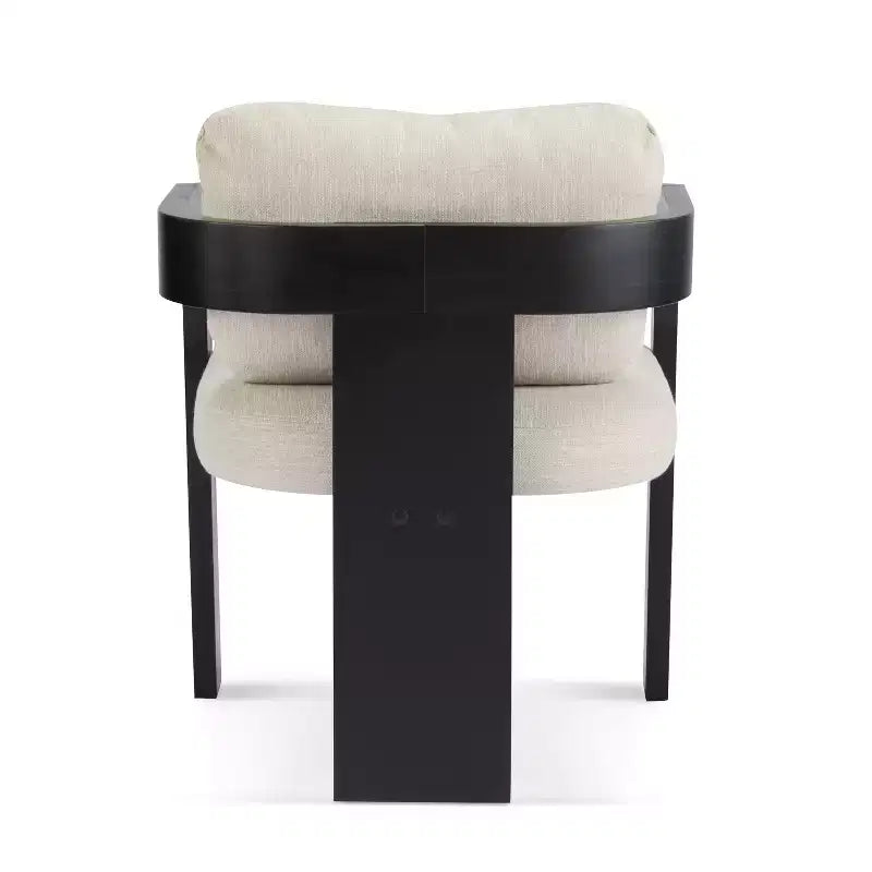 Modern Dining Chairs with Pillow Back of 2, Solid Wood Frame, Fabric Armchairs Kitchen Side Chairs for Living/Dining Room