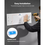 Étagère de garage murale à 2 niveaux, unité de rangement murale en acier de 0,5 x 1,2 m, 50 x 122 cm par étagère, capacité de charge totale de 254 kg, noire