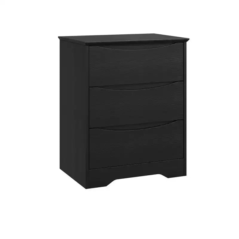 Tall Wooden Dresser with 3 Drawers Modern Chest of Drawers Deep Storage Large Closet with Wide Top for Bedroom Living Room Hallway Kids Room