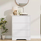 Grande commode en bois à 3 tiroirs, commode moderne de rangement profond, grand placard avec large plateau pour chambre à coucher, salon, couloir, chambre d'enfant