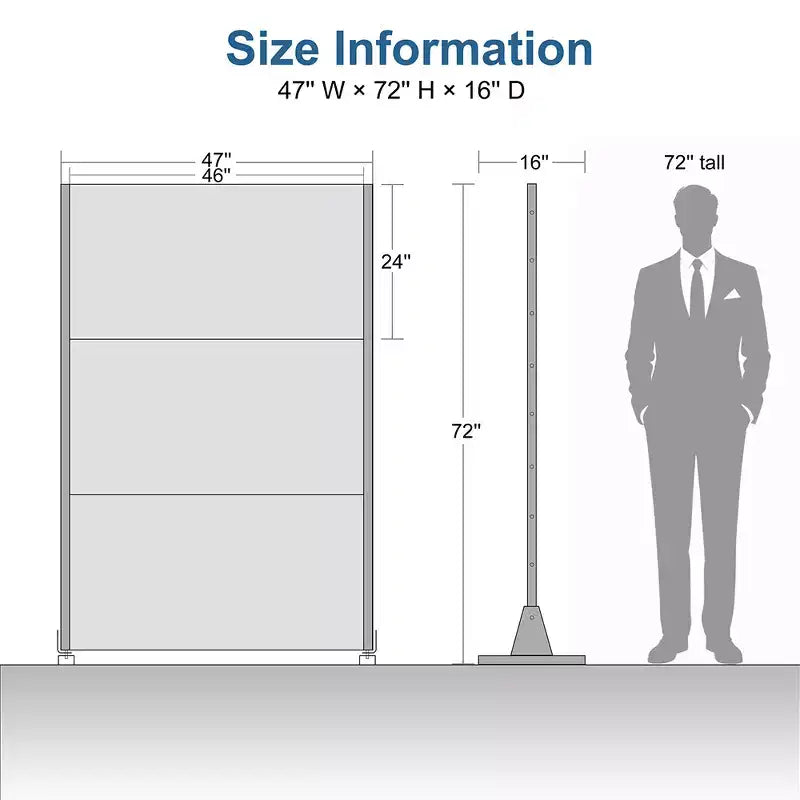 72x47 White Outdoor Natural Privacy Panel Screen, 3 Piece Natural Folding Divider for Backyard and Garden
