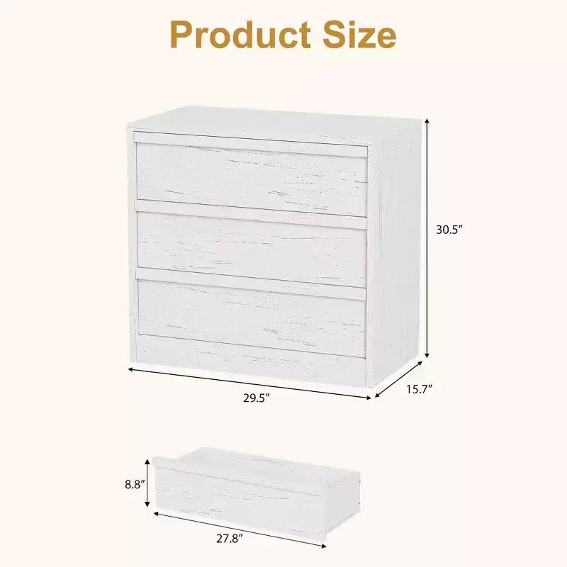 3/4/5/7 Drawer Dresser, Tall Chest of Drawers with Large Storage, Modern Slim Nightstand for Bedroom, Living Room