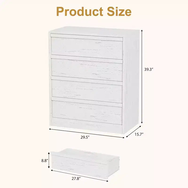 3/4/5/7 Drawer Dresser, Tall Chest of Drawers with Large Storage, Modern Slim Nightstand for Bedroom, Living Room