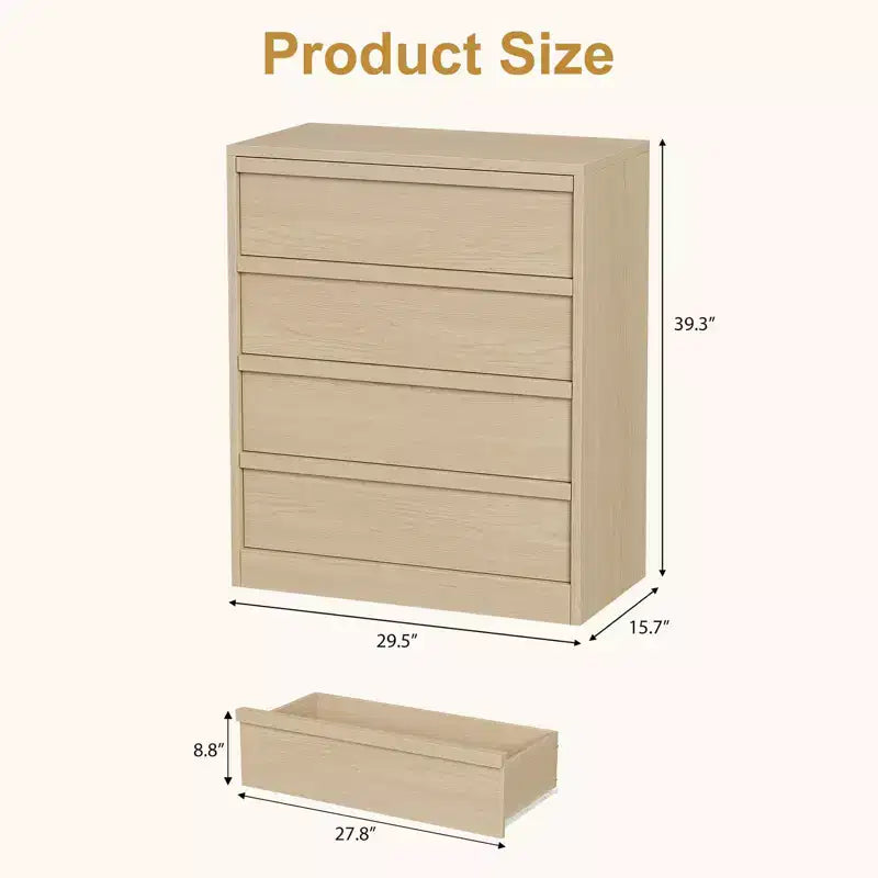 3/4/5/7 Drawer Dresser, Tall Chest of Drawers with Large Storage, Modern Slim Nightstand for Bedroom, Living Room
