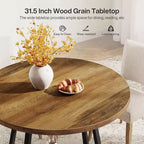 Table de salle à manger ronde de 80 cm pour 2 avec double étagère, petite table de cuisine pour salle à manger, appartement, petit espace