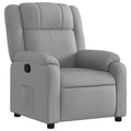 vidaXL Recliner Chair Light Gray Fabric