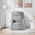 Fauteuil inclinable en tissu gris clair