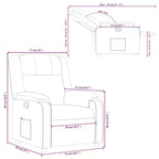 Fauteuil inclinable en tissu gris clair