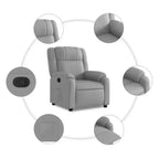 Fauteuil inclinable en tissu gris clair