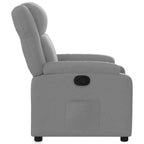 Fauteuil inclinable en tissu gris clair