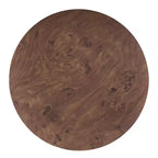 Table basse pivotante à 360° en ronce de bois et tiroirs cachés, Noyer