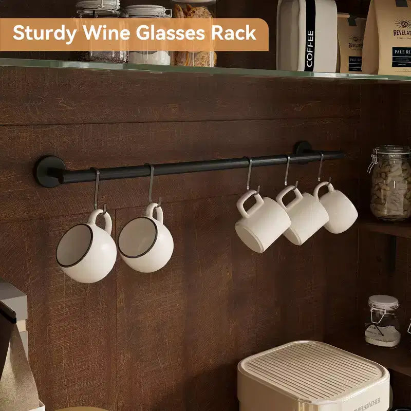 72 Coffee Bar Cabinet with Hutch, Farmhouse Buffet Cabinet with Microwave Stand, Wine Rack & Storage Shelves