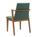 Chaises de salle à manger modernes en bois d'hévéa rembourrées avec dossier