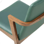 Chaises de salle à manger modernes en bois d'hévéa rembourrées avec dossier