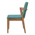 Chaises de salle à manger modernes en bois d'hévéa rembourrées avec dossier
