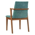 Chaises de salle à manger modernes en bois d'hévéa rembourrées avec dossier