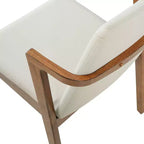 Chaises de salle à manger modernes en bois d'hévéa rembourrées avec dossier