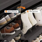 Meuble à Chaussures à 3 Tiroirs Basculants avec Étagères Réglables, Organisateur de Chaussures Fin pour Entrée